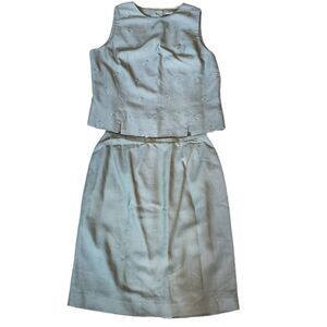 AMANDA SMITH Petites Women's Top & Blouse Y2K Set Green Size 8P  Preppy 90s